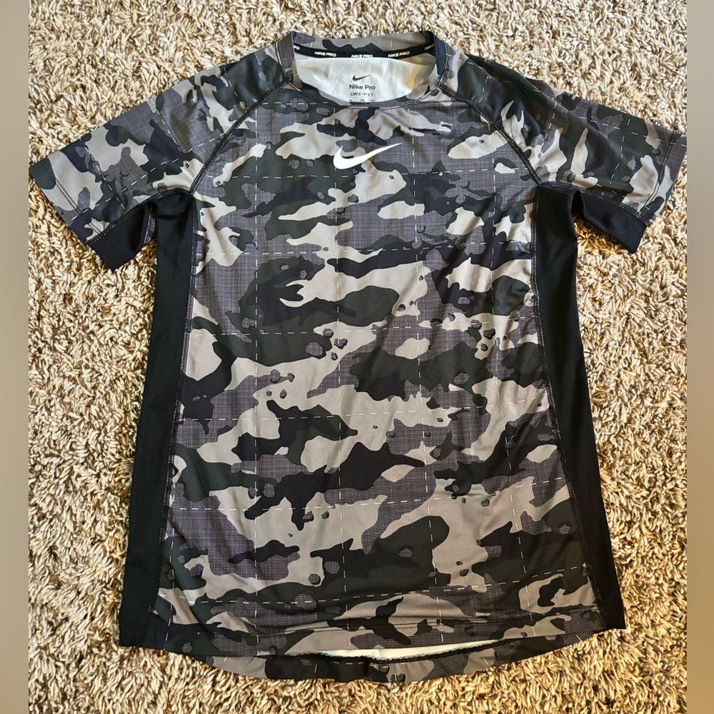 Nike Pro Kids Dri-Fit - Black and Gray Camo